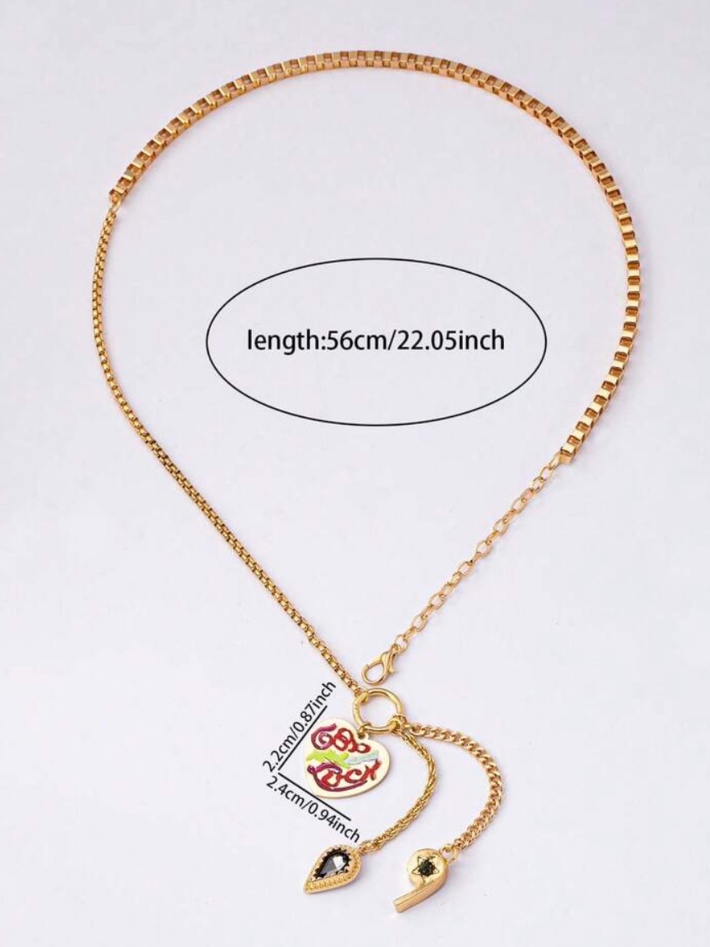 Gold Layered Skull Pendant Necklace Set - Picture 3 of 5